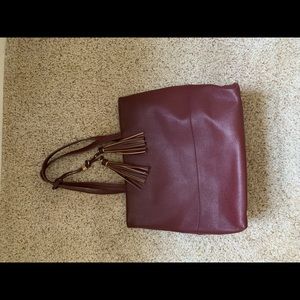 Maroon tote bag